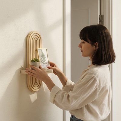 Etagere murale bois