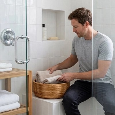 Panier de rangement salle de bain
