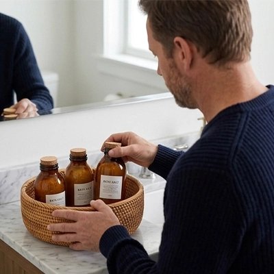 Panier de rangement salle de bain