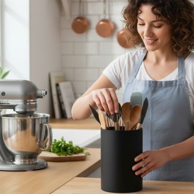 Pot ustensiles cuisine 