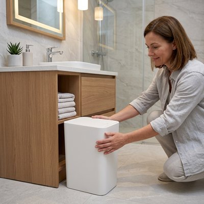 Poubelle salle de bain 